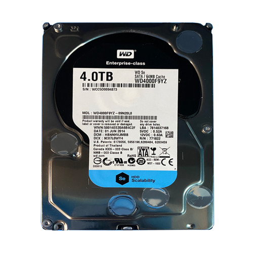 Western Digital WD4000F9YZ 4TB 7.2K 6G SATA 3.5" HDD WD4000F9YZ-09N20L0