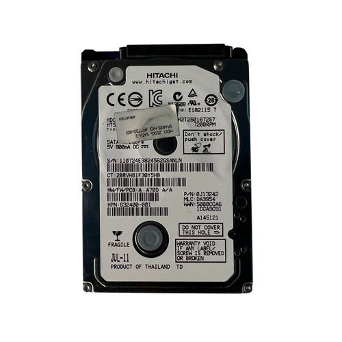 HP 632400-001 250GB SATA 7.2K 2.5" Hard Drive H2T2501672S7