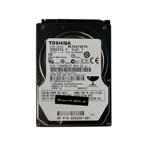 HP 635225-001 250GB SATA 7.2K 2.5" Drive