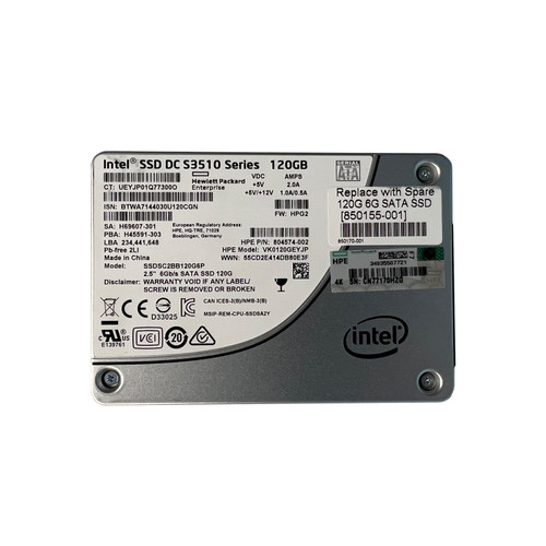 HPE 850155-001 120GB 2.5" 6G RI SSD