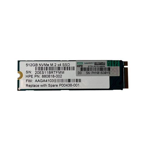 HPE P00438-001 512GB NVMe M.2 SSD 880818-002