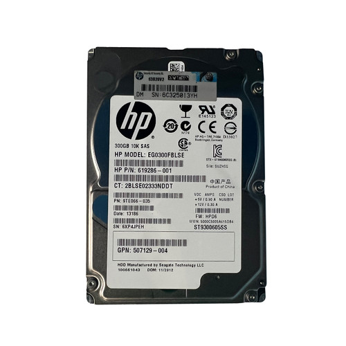 HP 619286-001 300GB SAS 10K 6GBPS 2.5" Drive EG0300FBLSE