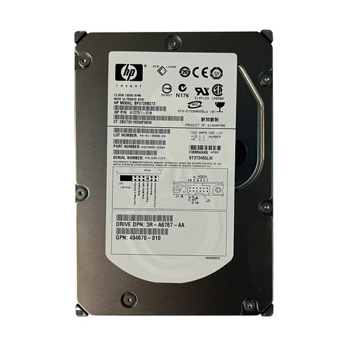 HP 412751-018 72.8GB U320 15K 68Pin Drive BF0729B273