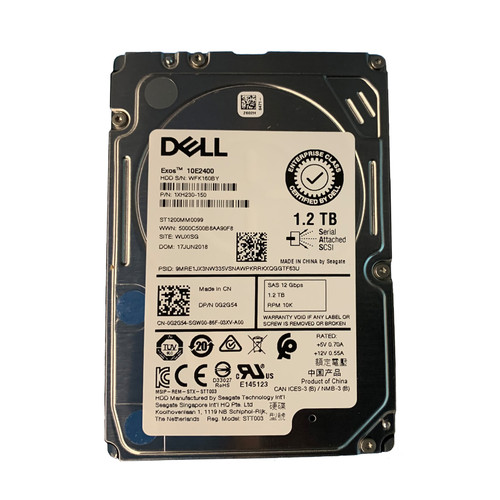 Dell G2G54 1.2TB SAS 10K 12GBPS 2.5" Drive 1XH230-150