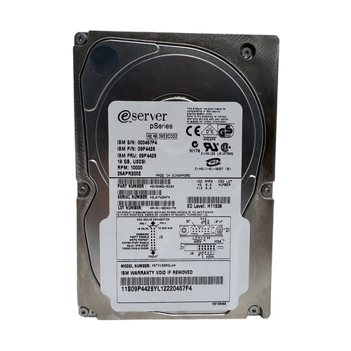 IBM pSeries 09P4429 18GB 10K 68Pin Hard Drive 09P4428 ST318305LW