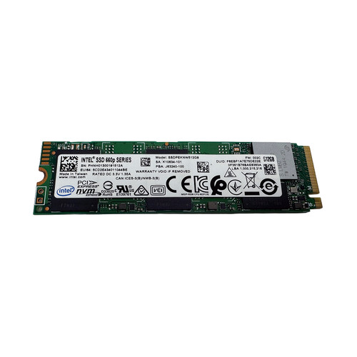 INTEL SSDPEKNW512G8 600P 512GB NVMe M.2 SSD K10634-101 J63240-100