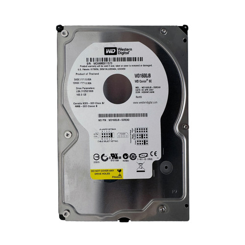 WESTERN DIGITAL WD1600JB 160GB 7.2K IDE 3.5" HDD WD1600JB-55REA0