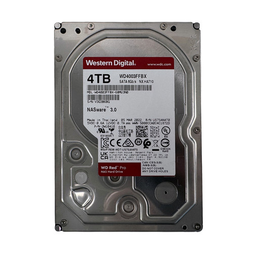 WESTERN DIGITAL WD4003FFBX 4TB 7.2K 6G SATA 3.5" HDD WD4003FFBX-68MU3N0