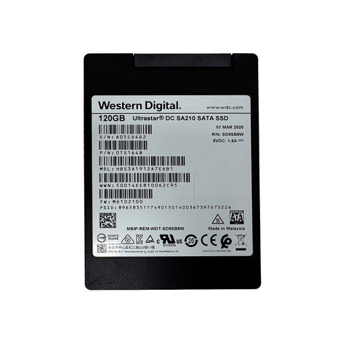 WESTERN DIGITAL HBS3A1912A7E6B1 120GB 6G SATA 2.5" SSD 0TS1648