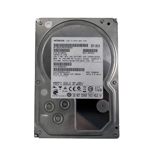 HITACHI HUA722020ALA331 2TB 7.2K 3G SATA 3.5" HDD 0F10629