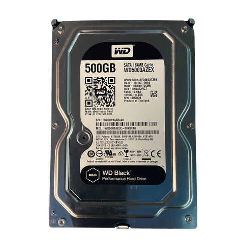 Disque Dur WD Black 500GB 3.5" - SATA 64MB Cache Performance Gaming