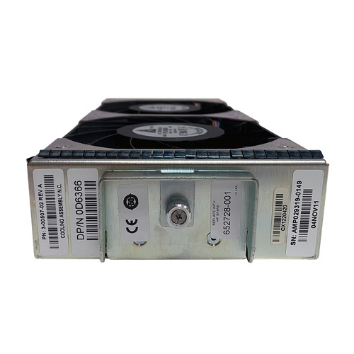 HPe 652728-001 ESL G3 Dual Cooling Fan Assembly 3-00507-02 0D6366 ...