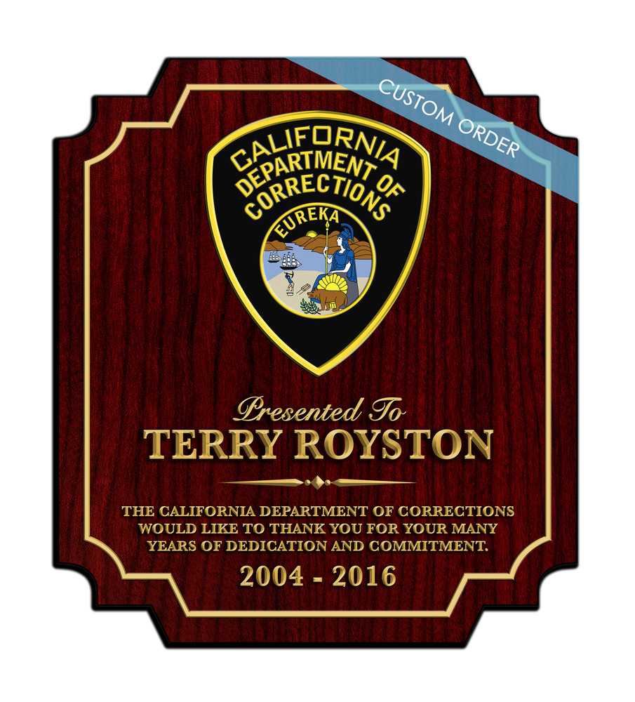 CUSTOM RECOGNITION PLAQUE (S-1) - PERSONALIZED