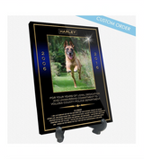 K9 CUSTOM DESK MEMORIAL PLAQUE (PHOTO)