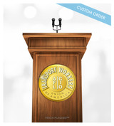 Custom Podium and Lectern Badge Plaque for Corporation, Organization, Business.