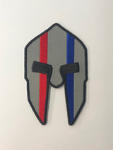 Spartan Helmet with Thin Blue/Red Line