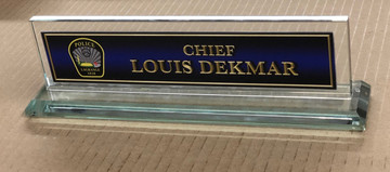 Glass Name Plate