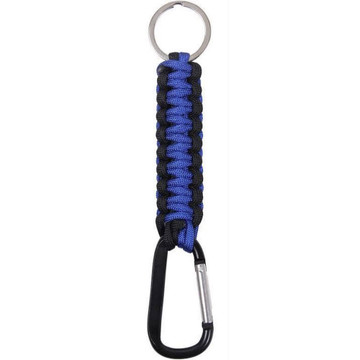 Blue/Red Line Carabiner Keychain 