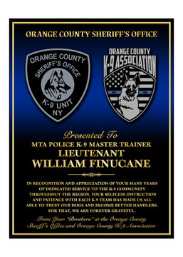 CUSTOM K9 RECOGNITION PLAQUE (KXDU1)