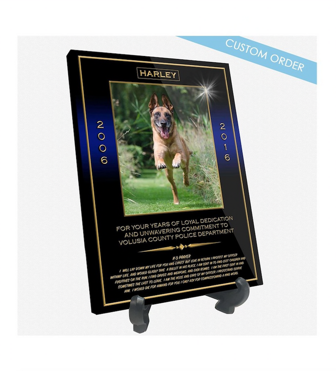 k9 memorial plaque