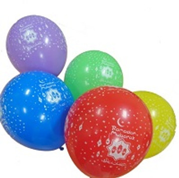 RAMADAN MUBARAK BALLOONS: Multi Color - PACK OF 10 image RAMADAN MUBARAK BALLOONS: Multi Color - PACK OF 10 image