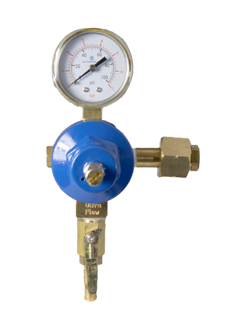 Primary CO2 Regulator - 1 Gauge - 100psi Working Pressure