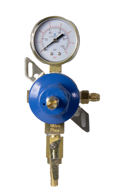 Primary CO2 Regulator - Single Gauge Wall Mount - 100psi