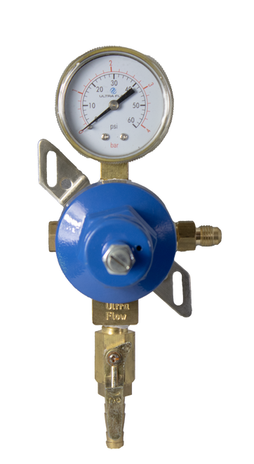 Primary CO2 Regulator - Single Gauge Wall Mount - 60psi 