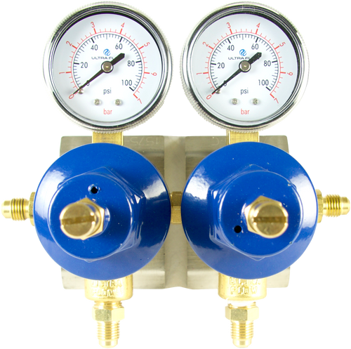 Secondary CO2 Regulator - Soft Drink - 2 Pressure 2 Product - 100psi Working Pressure - BIB Mount