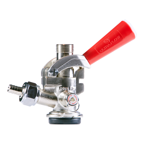 US Sankey Keg Coupler - D System - Stainless Steel Probe with Red Handle