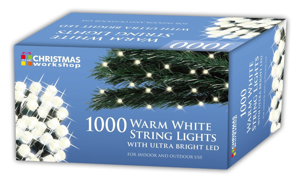 1000 bright white christmas lights