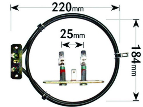 FAN OVEN ELEMENT 2 TURN - 2500W ELE6256