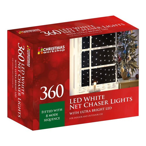 360 LED Net Chaser Light - Bright White