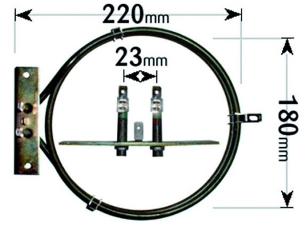 FAN OVEN ELEMENT 2 TURN-. - 2000W