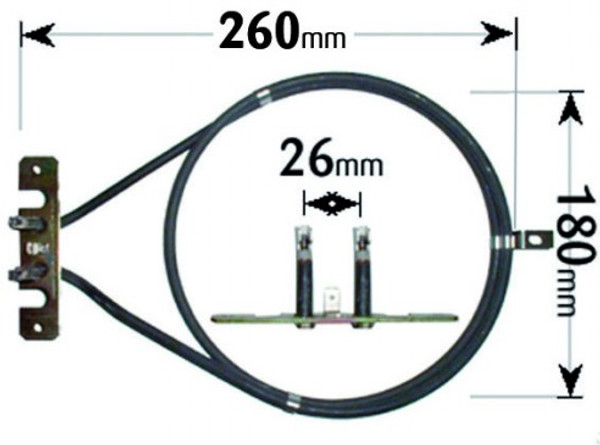 FAN OVEN ELEMENT 2 TURN - 2000W