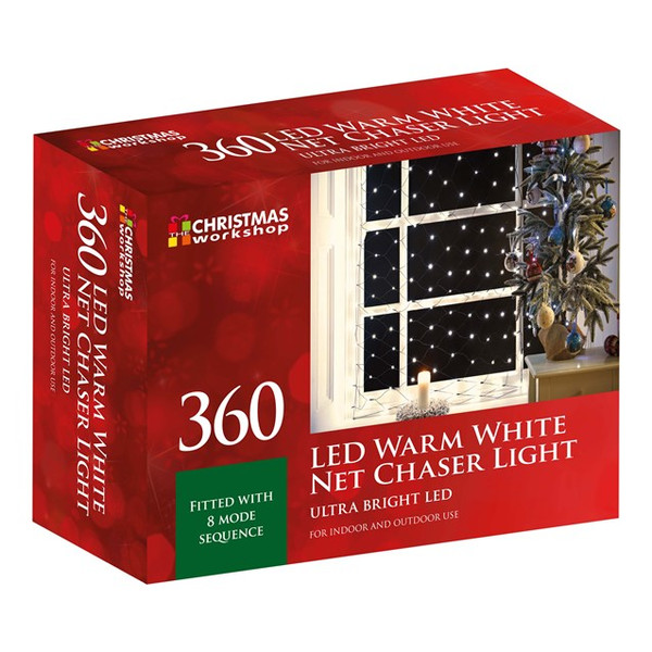 360 LED Net Chaser Lights - Warm White