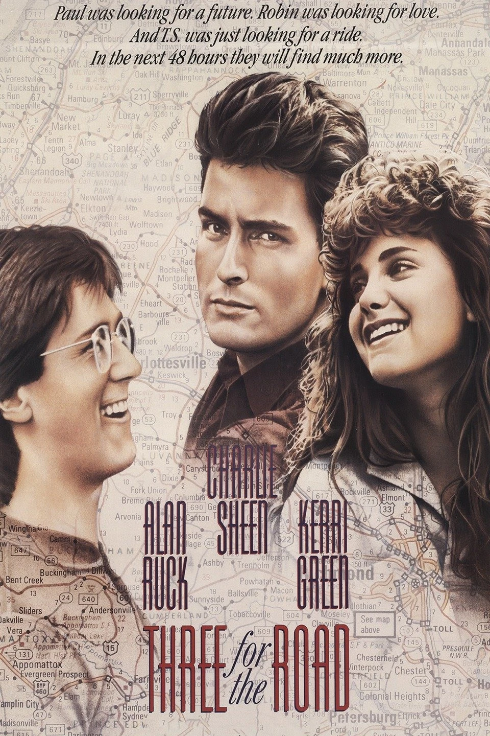 Three for the Road 1987 DVD Charlie Sheen, Kerri Green