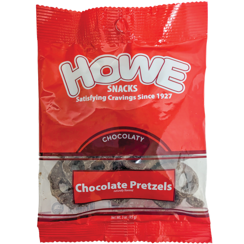 Howe Snacks - Chocolate Pretzels 3 oz Bag