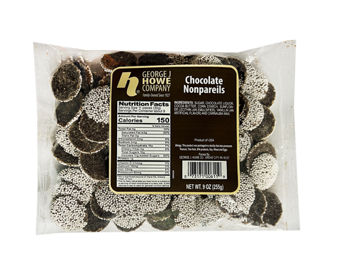 Chocolate Non-Pareils 9 oz. bag