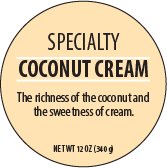 Coconut Cream 12 oz. bag