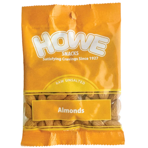 Howe Snacks - Raw Almonds 3.5 oz Bag