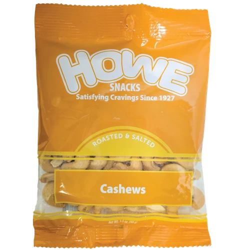 Howe Snacks - Cashews 3.5 oz Bag