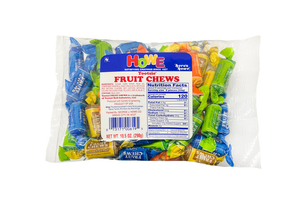 Tootsie FRUIT CHEWS Assorted Fruit Chews Rolls BULK Candy- {FIVE POUND BAG}