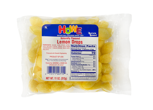 Yellow Sanded Lemon Drops, Lemon Flavored