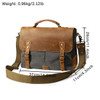 Canvas Briefcase with Crazy Horse Leather Trim