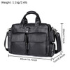 Exquisite Large Soft Black Leather Attaché