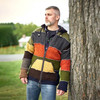 Patchwork - Men's Wool Knit Hooded Jacket