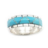 Turquoise Inlaid Men's Band Ring