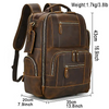 Vintage  Look 16 Inch Genuine Leather Laptop Backpack