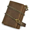 Genuine Leather Trifold Wallet with Double Key Pocket